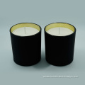 Natural Soy Customized Matt Black Glass Jar Candles